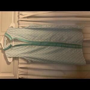 Rock Flower Paper  Size Large Aqua Batik Print Colorful Tunic